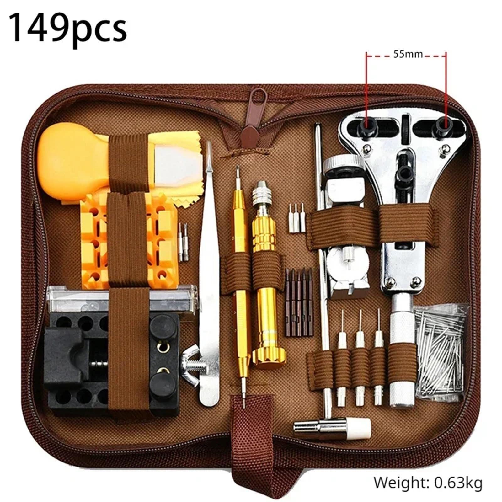 Werkzeugsatz für Uhrenreparaturen 149-teiliges Uhr-Reparatur-Werkzeug-Set, Öffner, Montage, Gehäuserückseite, Drücken, Wartung, Reparatur, Teile, Batteriewechsel Für Uhren
