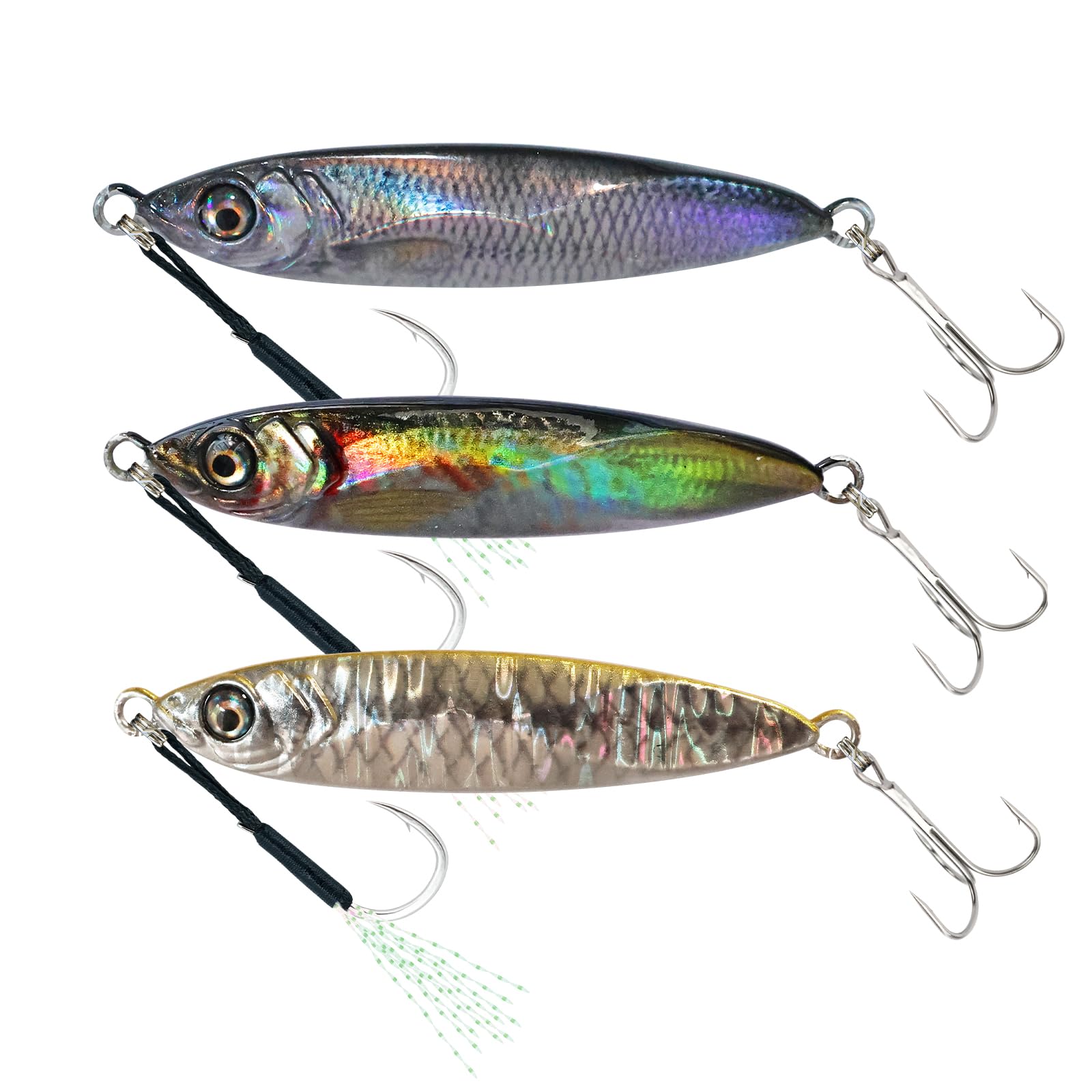 Fishing Jigs for Saltwater and Freshwater, Sinking Jigging Bait and Long Casting Jigs Fishing Lures, Lifelike and Shining Metal Lures to Improve Fishing Efficiency, Gift for Men
