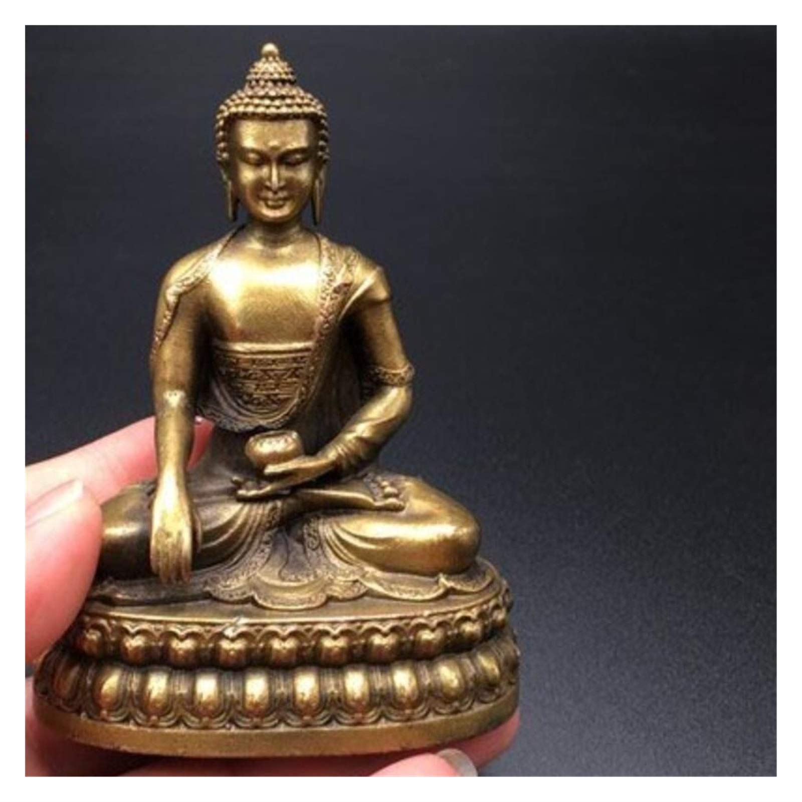 SnamicE Sculpture Decor Copper Buddha Statue Of Shakyamuni Brass Statue Sakyamuni Ornaments Tathagata Buddha Decorative Ornaments Statue Decoration,