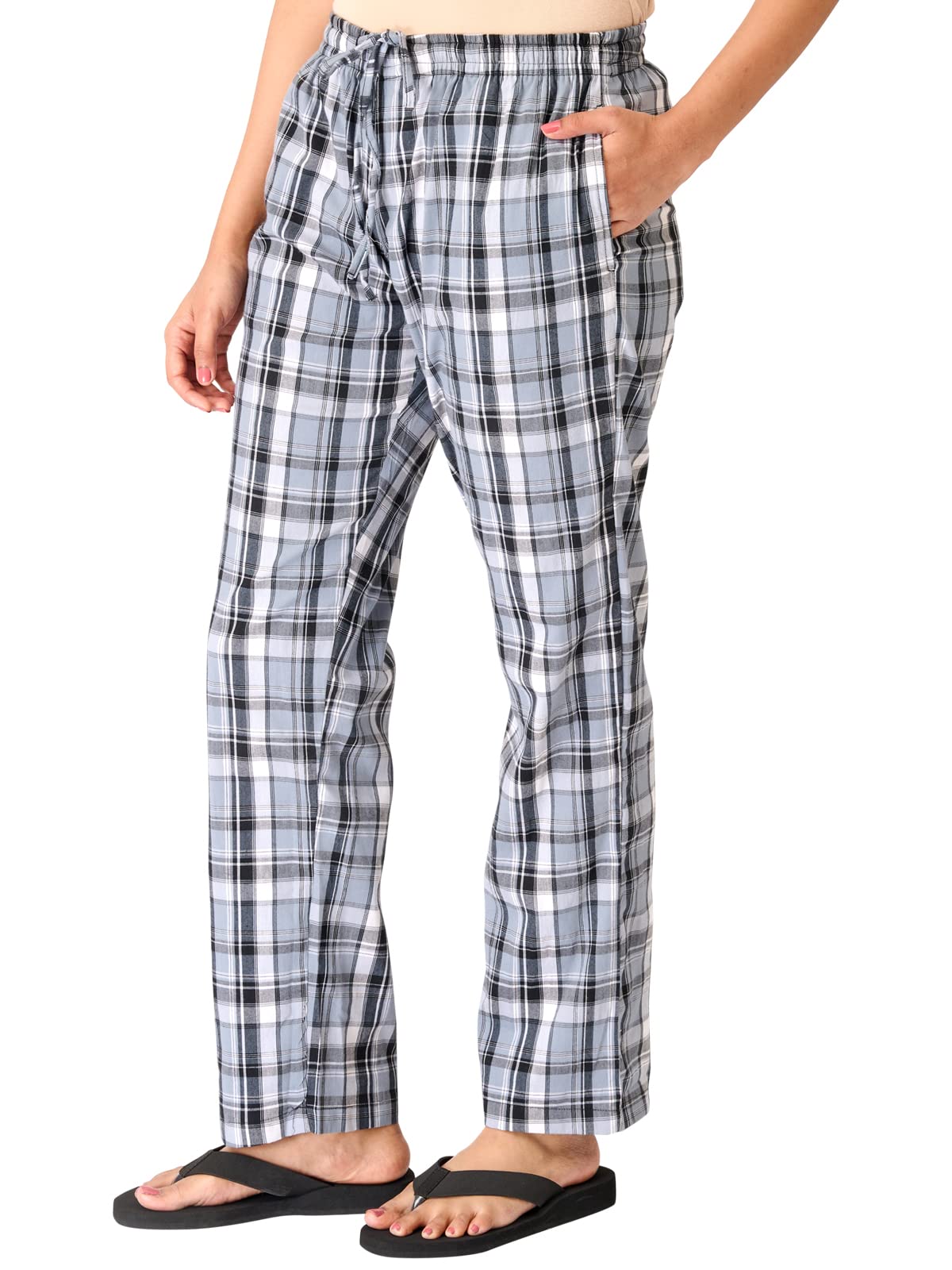 twist Women's Checked Cotton Comfort Night Western Global Desi Wear Pyjama Pant-picture-14