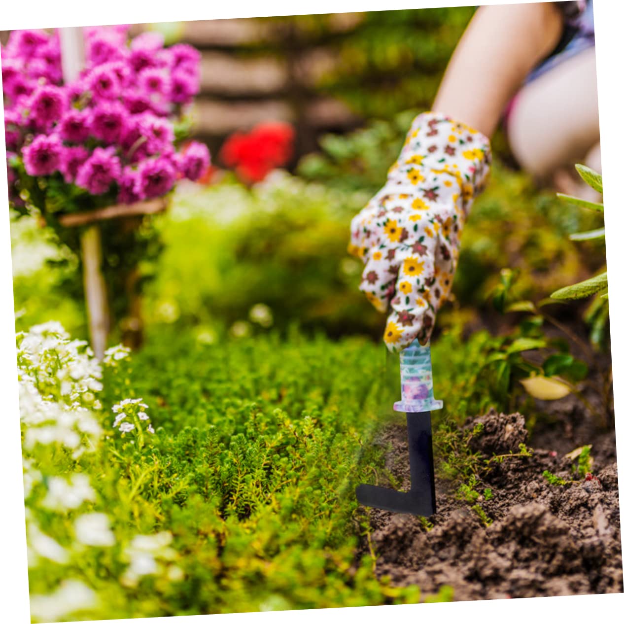 Set Attrezzi da Giardino 10 Pezzi in Acciaio Inox Abs Porpora