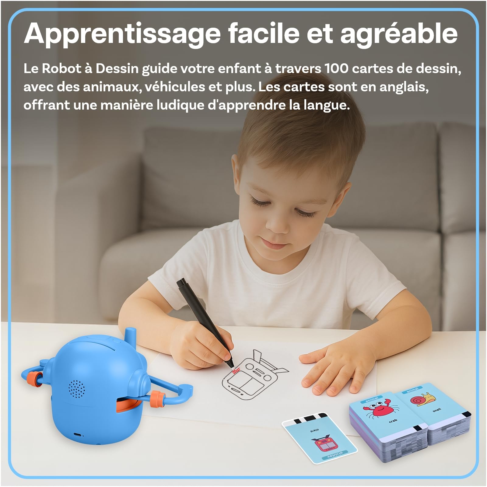 Robot intelligent dessinateur – Assistant artistique amusant et éducatif (Version anglaise Robot intelligent dessinateur – Assistant artistique amusant et éducatif (Version anglaise