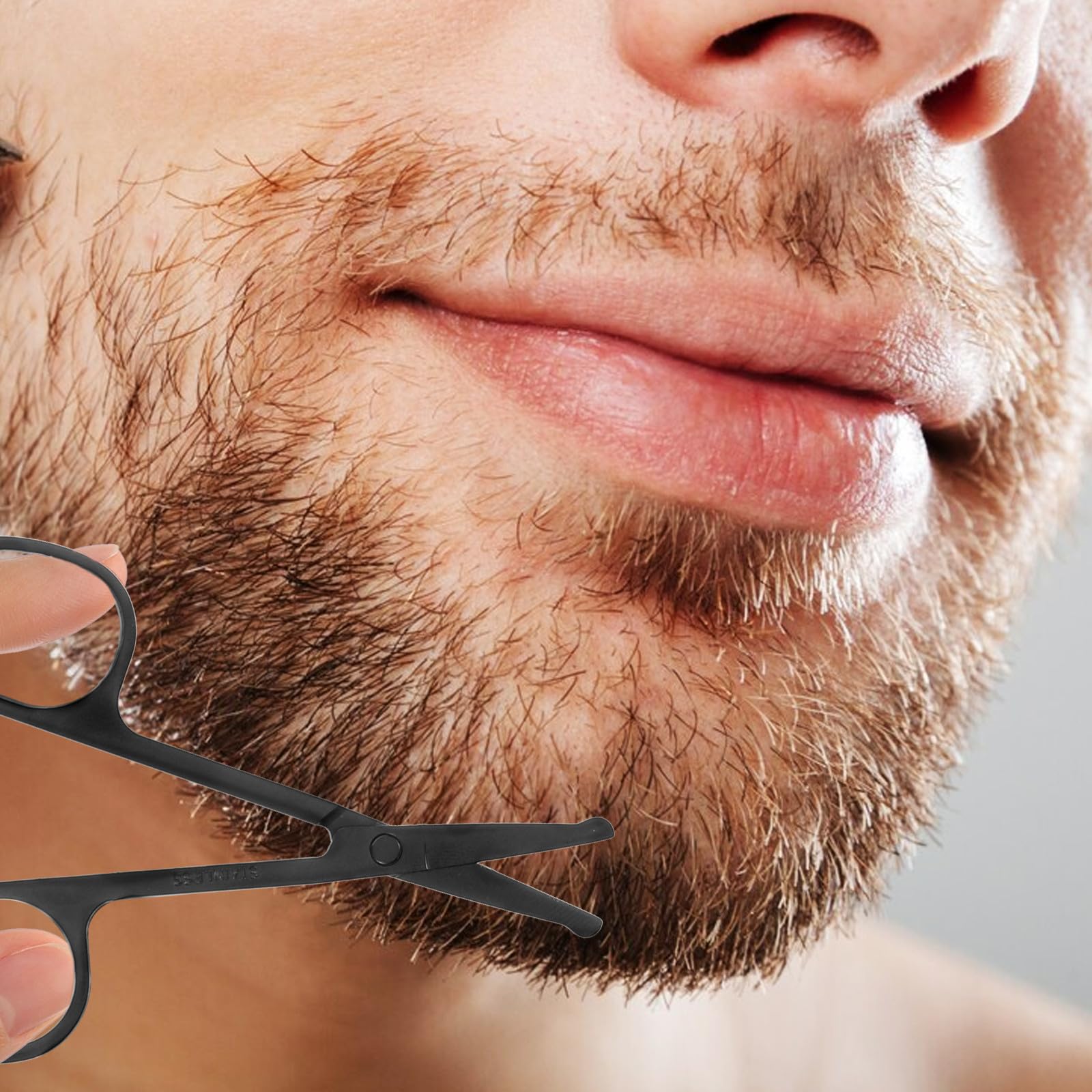 Alipis Set in Inossidabile Antiruggine Forbici per Barba e Baffi 4 con Pettine e Custodia per, per Barberia e Domestico