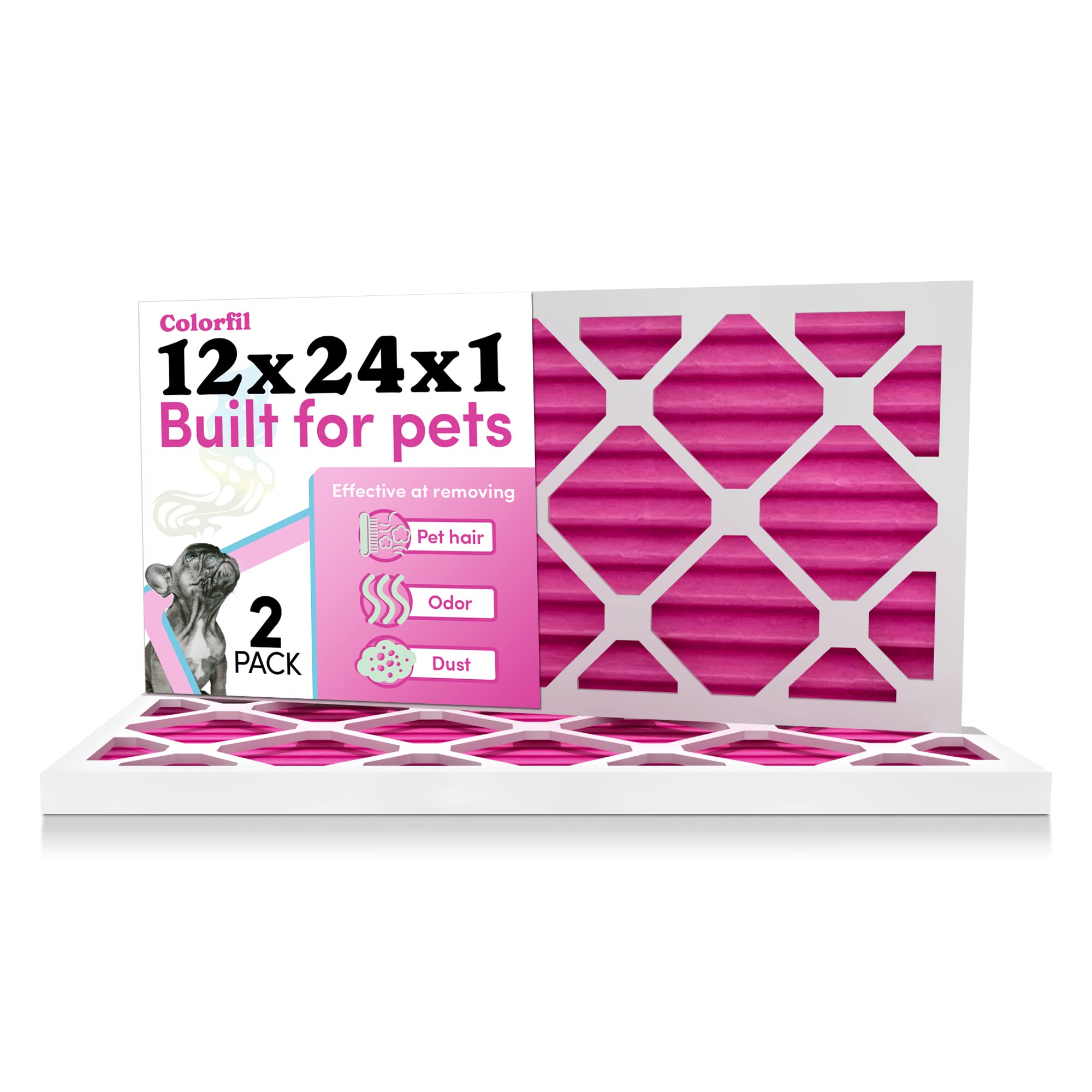 12x24x1 Air Filter by Colorfil Color Changing Filters Designed for