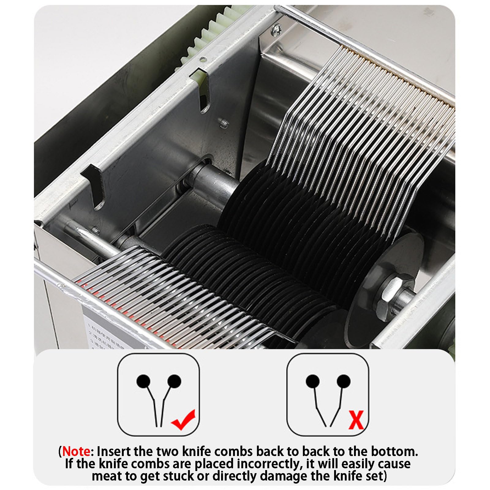 Affettatrice Elettrica Commerciale, 850W Affettatrice Verticale per Carne, con Vassoio, Affettatrice per Pesce, Manzo, Pollo e Verdure In Acciaio Inossidabile,3mm