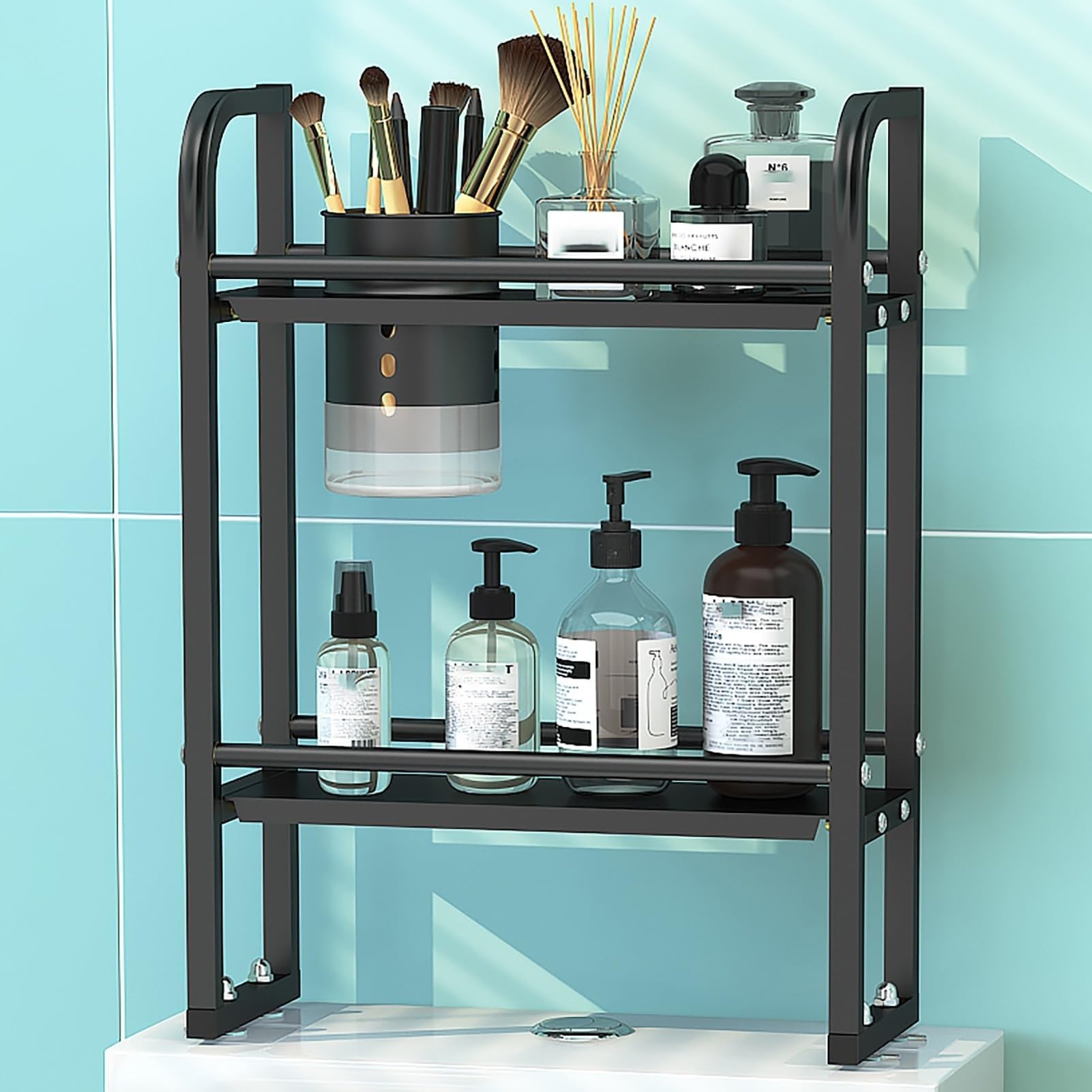 Estante De Almacenamiento sobre El Inodoro, Estante De Almacenamiento para El Baño, Estante Organizador sobre El Inodoro, Ahorro De Espacio para El Inodoro con Estantes De 3 Niveles