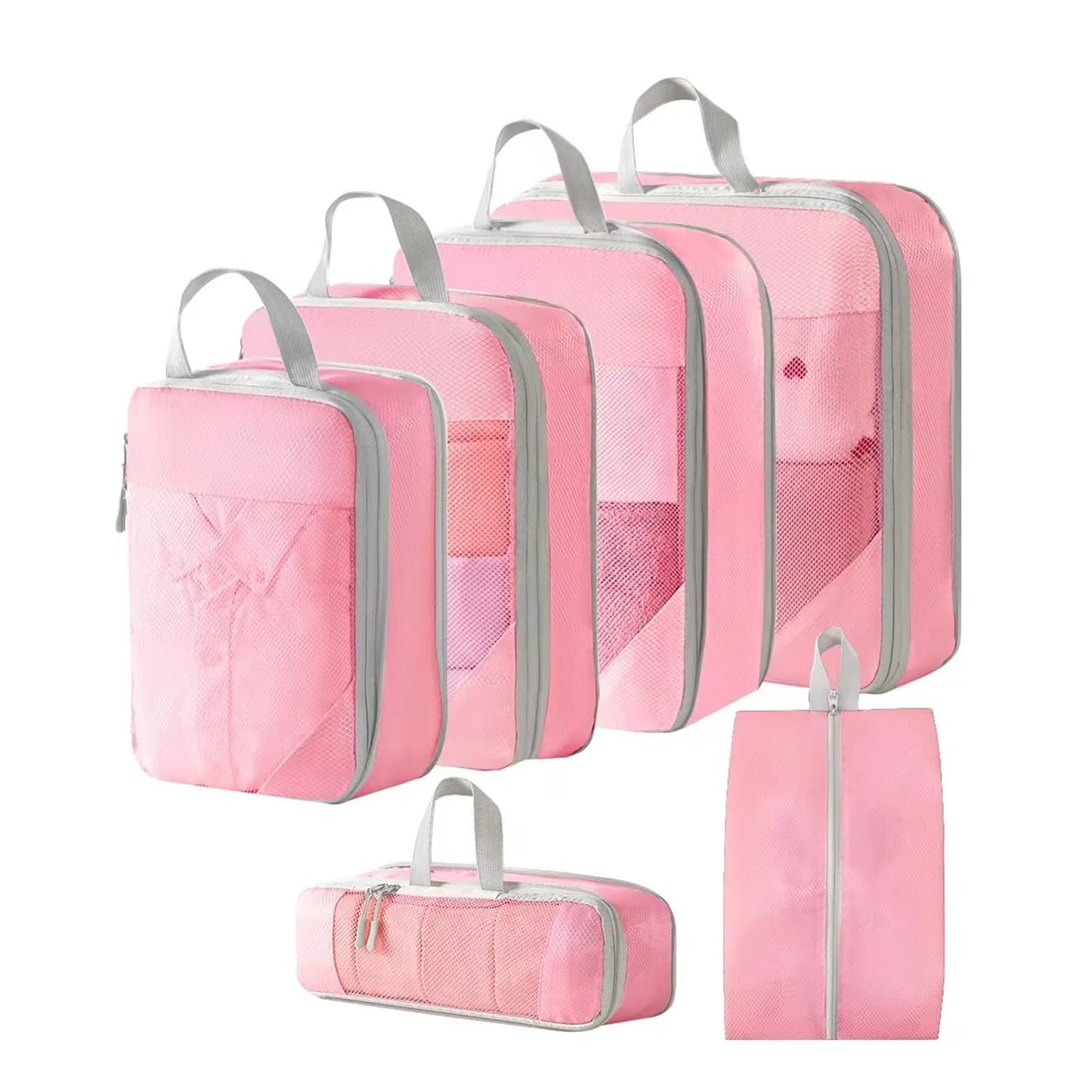Luggage Organiser Set Compression Packing Cubes For Suitcases Travel Accessories Expandable Organizers Lightweight Organizer(Style 14)