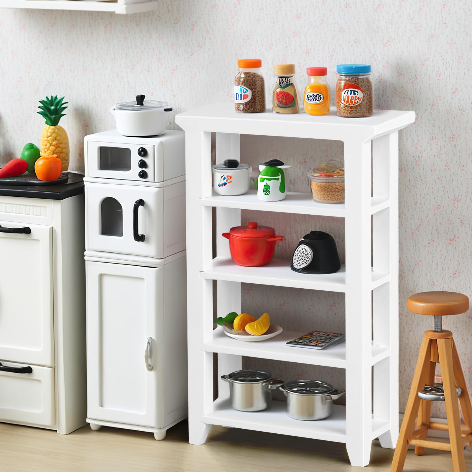 Cabilock Puppenhaus Regal Miniatur - Aufbewahrung & Display Für Sammlerstücke