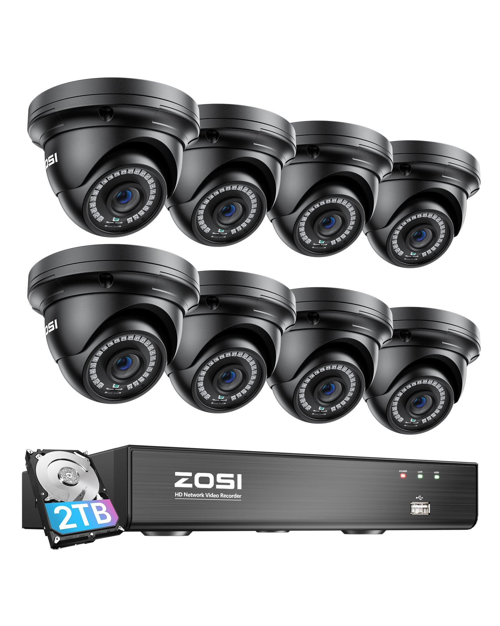 Amazon.com : ZOSI 8 Channel 8MP 4K PoE Home Security Camera System