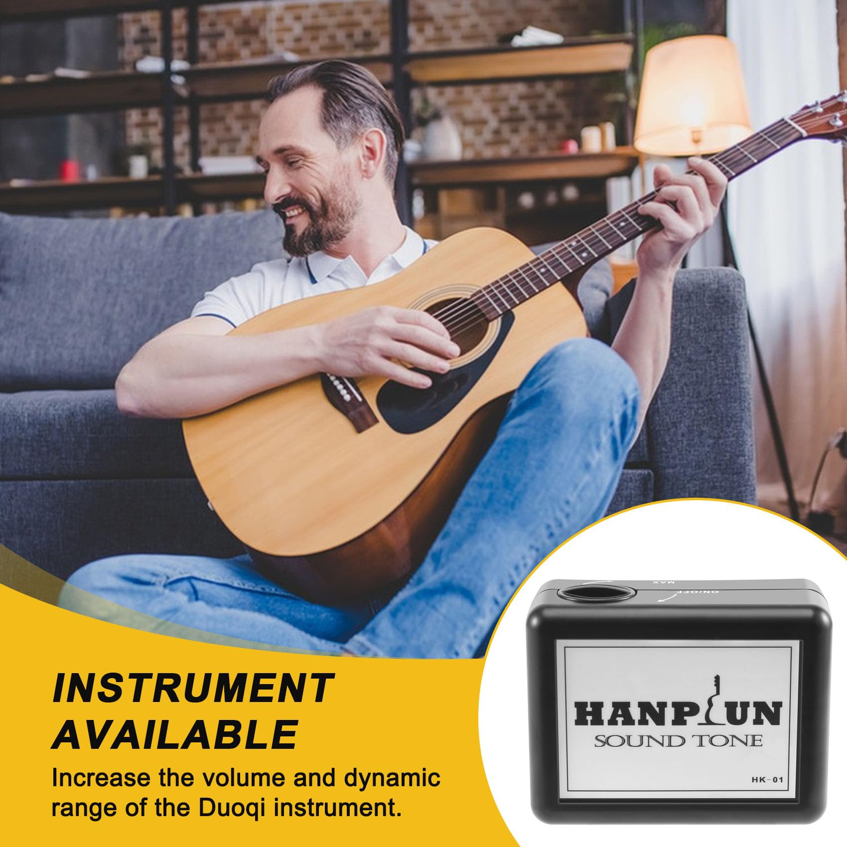 Abridor de Sonido de Complemento de Tono de Guitarra Simula la VibracióN de Tocar la Guitarra con el Potencial de Sonido Completo -01