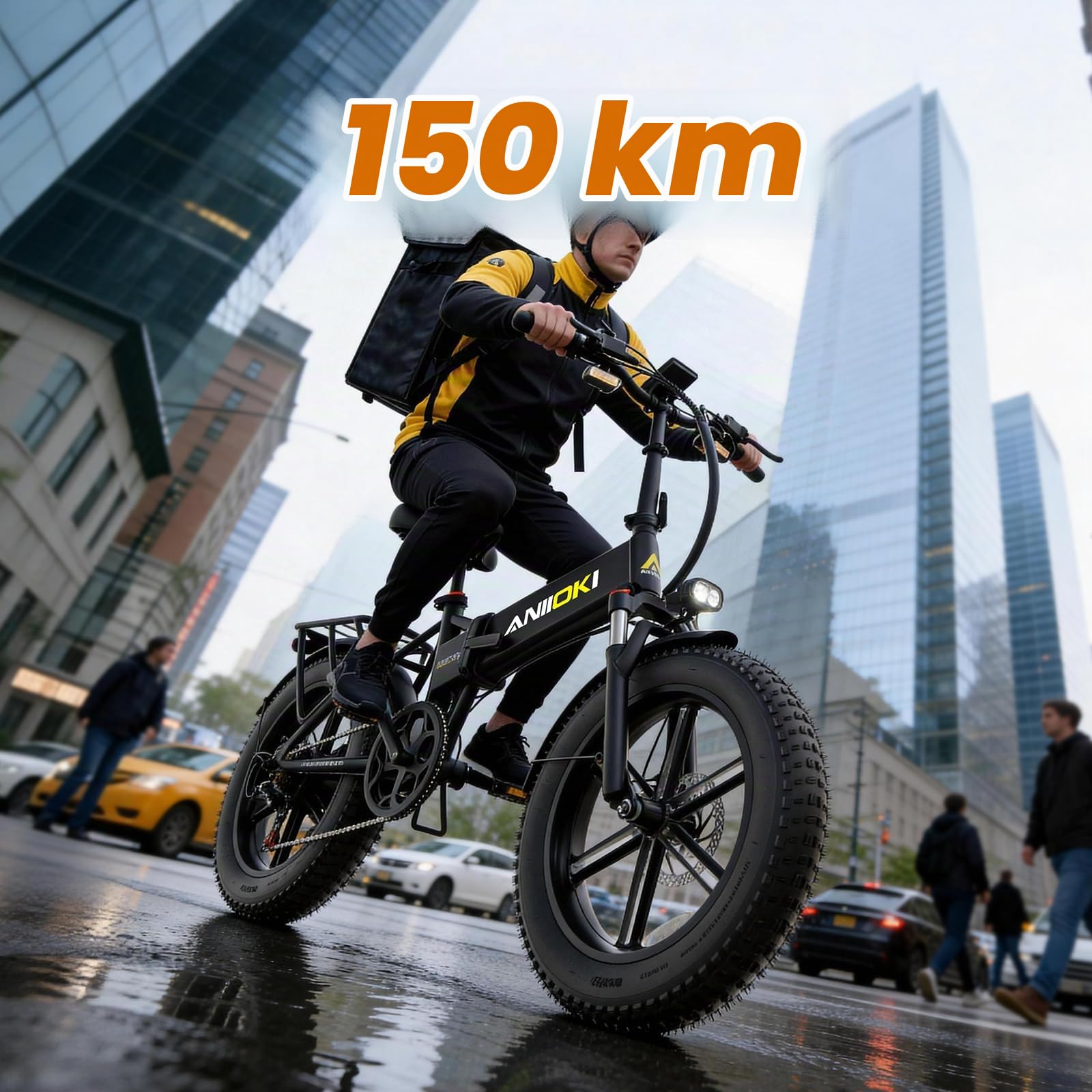 A6 Pro Bici Elettrica Pieghevole, Bicicletta Elettrica da 48V 20Ah Batteria Rimovibile,Velocità Massima 25 km/h, Motore Potente da 250W, Pedalata Assistita per 70-150 km,Gomme 20"×4.0" (Nero)