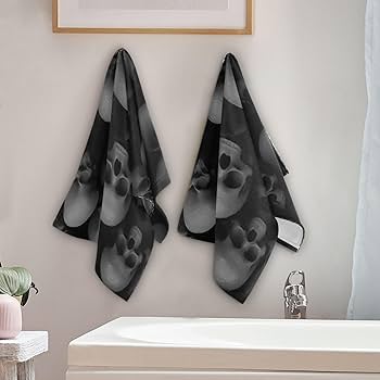 ELLEGARDEN　skull bath towel ELLEGARDEN skull bath towel Gothic Skull Embroidery Hand