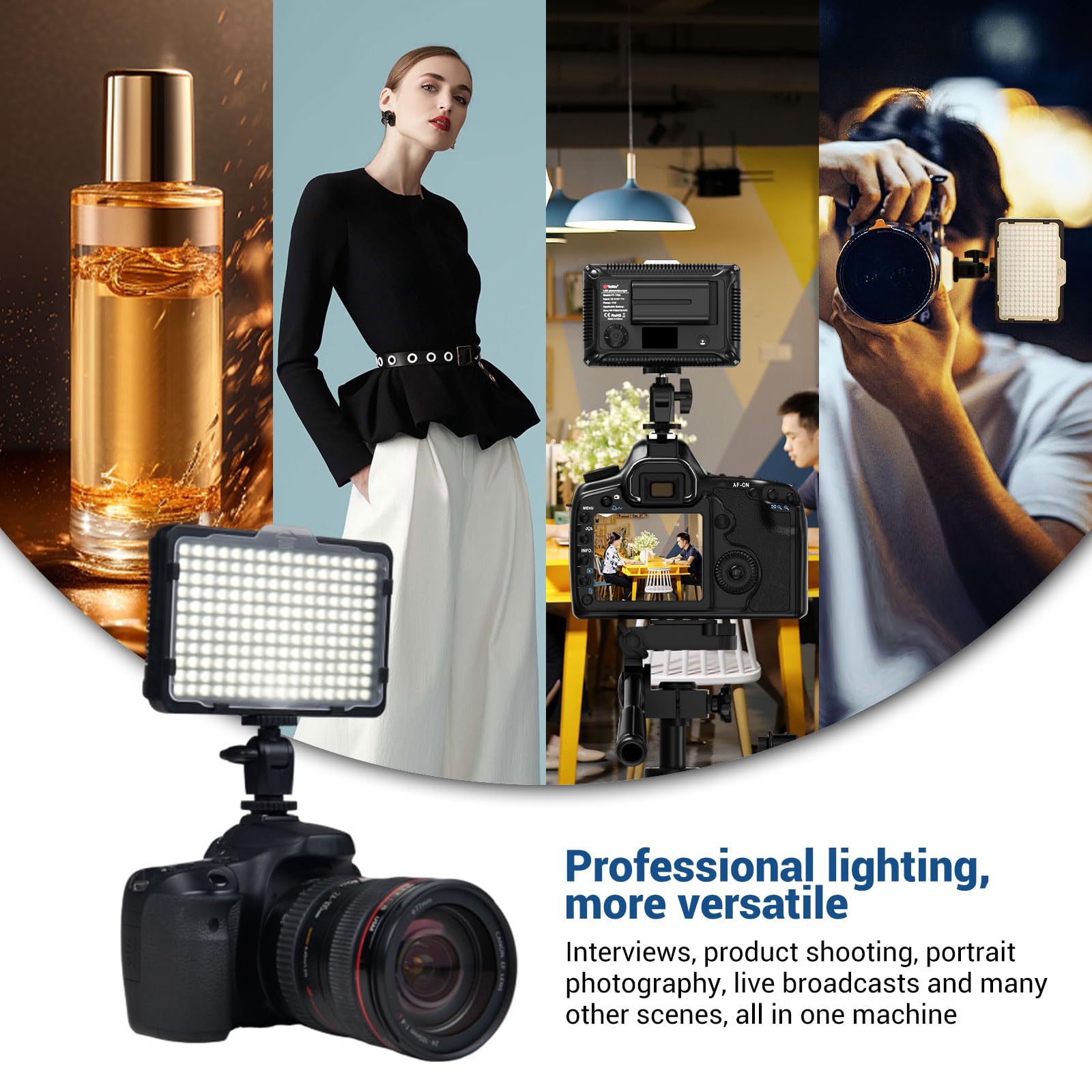 Amazon.com : Tolifo PT-176S on Camera Video Light, Dimmable