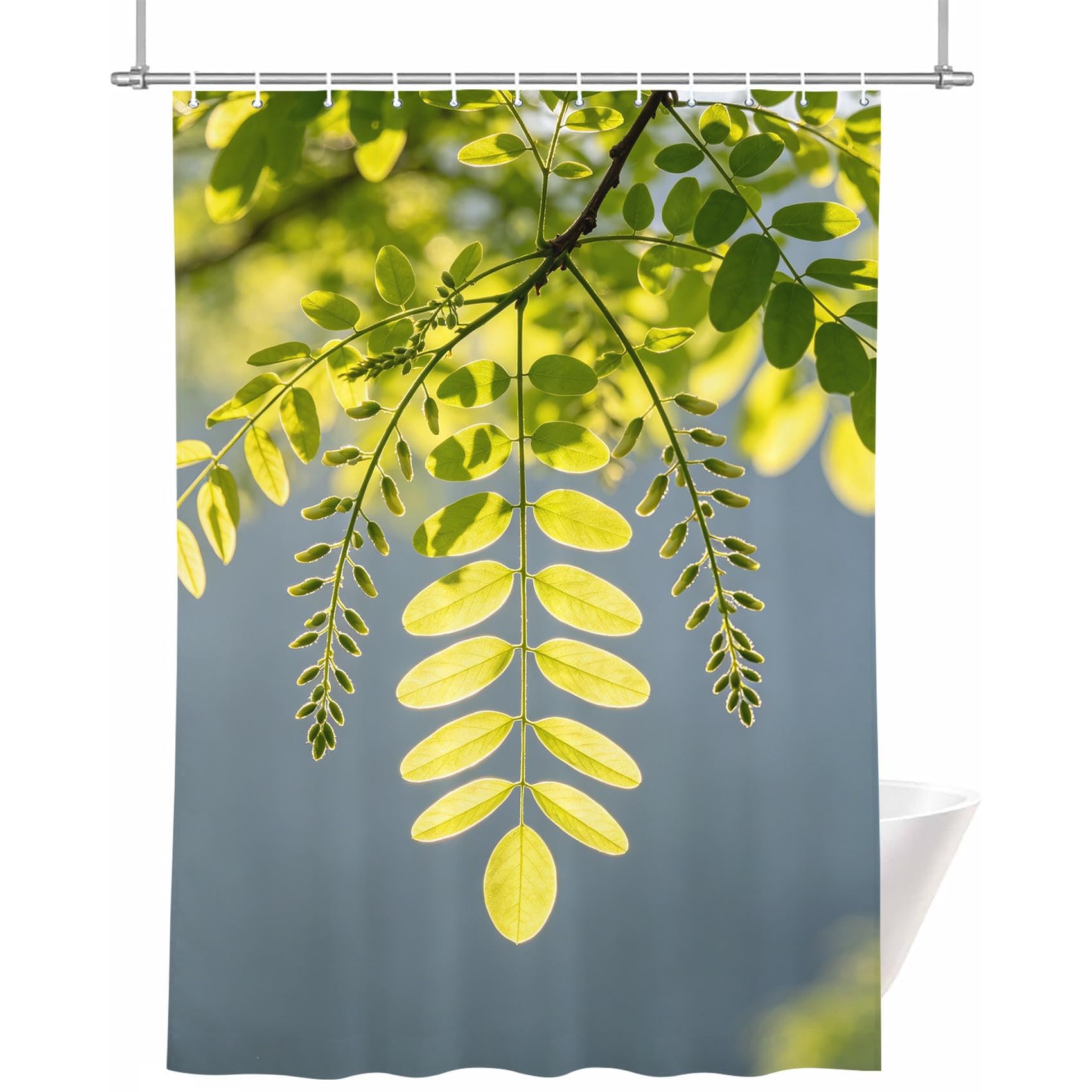 Rideau douche anti moisissure 200x200 polyester lavable A-2631