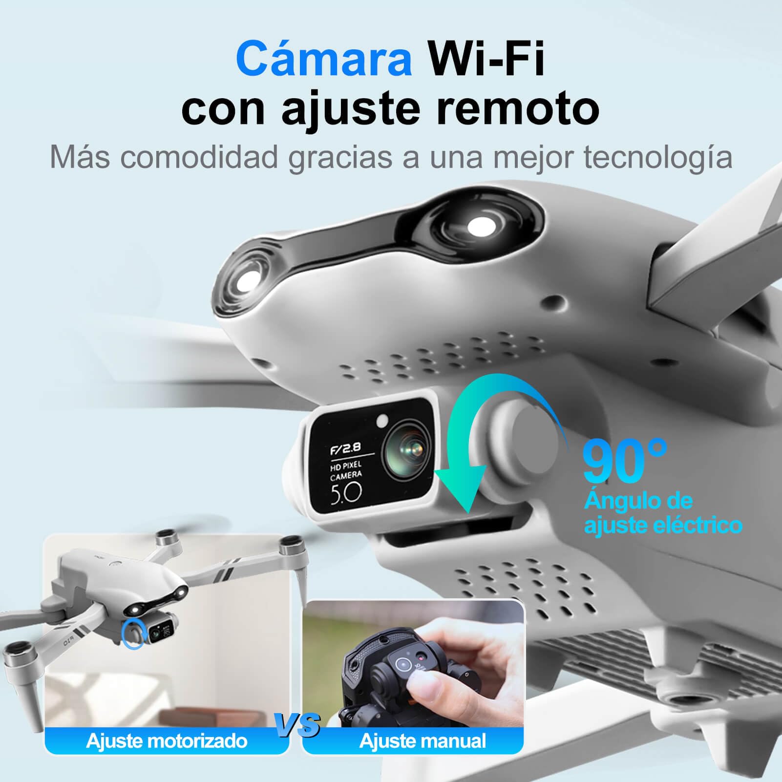 Jiakora Drones con cámara 1080p, Mini Dron FPV Plegable para Niños y Adulto | Drone para Principiantes, Doble Camara 2 Baterías, Motor sin escobilla, Altitud Retención, Juguete Helicopteros Teledirigidos