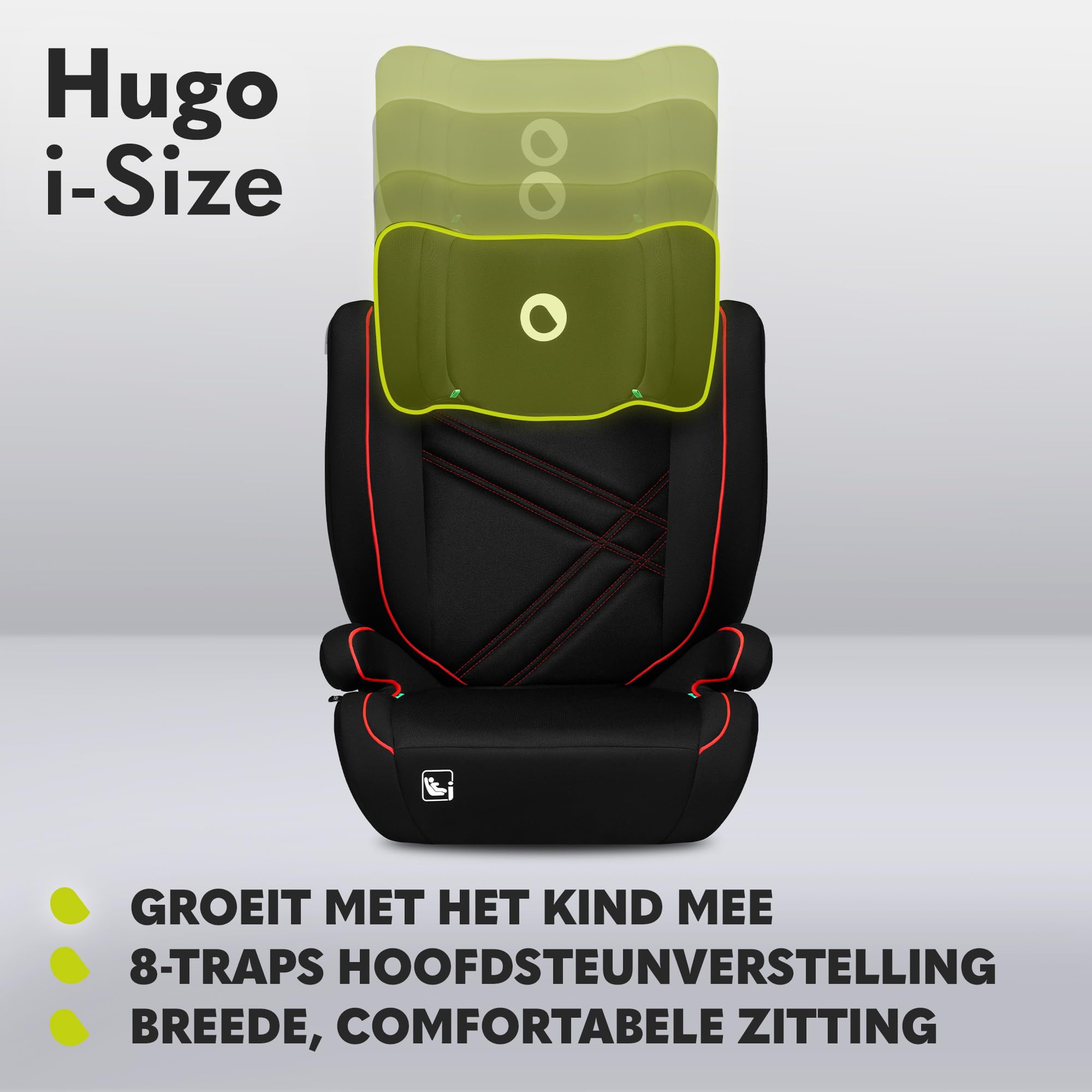 Lionelo Hugo i-Size Autostoel Groep 2/3 Kinderzitje (100-150 cm, 3-12 Lionelo Hugo i-Size Autostoel Groep 2/3 Kinderzitje (100-150 cm, 3-12