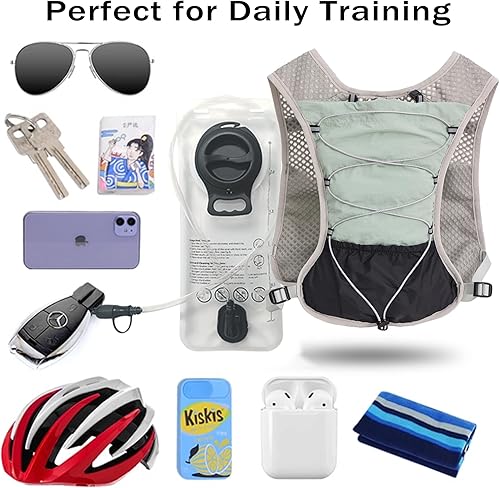 Miniatura 9 de Hydration Running Vest for Women Men, Water Vest Backpack 2L, Lightweight Hydration Pack Water Backpack for Hiking, Trail Marathon Race
