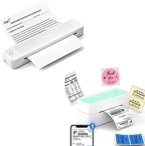 Itari Impresora de etiquetas de envío Bluetooth 4x6 - Impresora térmica de etiquetas para paquetes de envío con impresora portátil P831