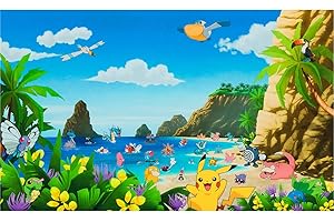 Robert Kaufman Pokemon Multi Pokemon Beach Fabric