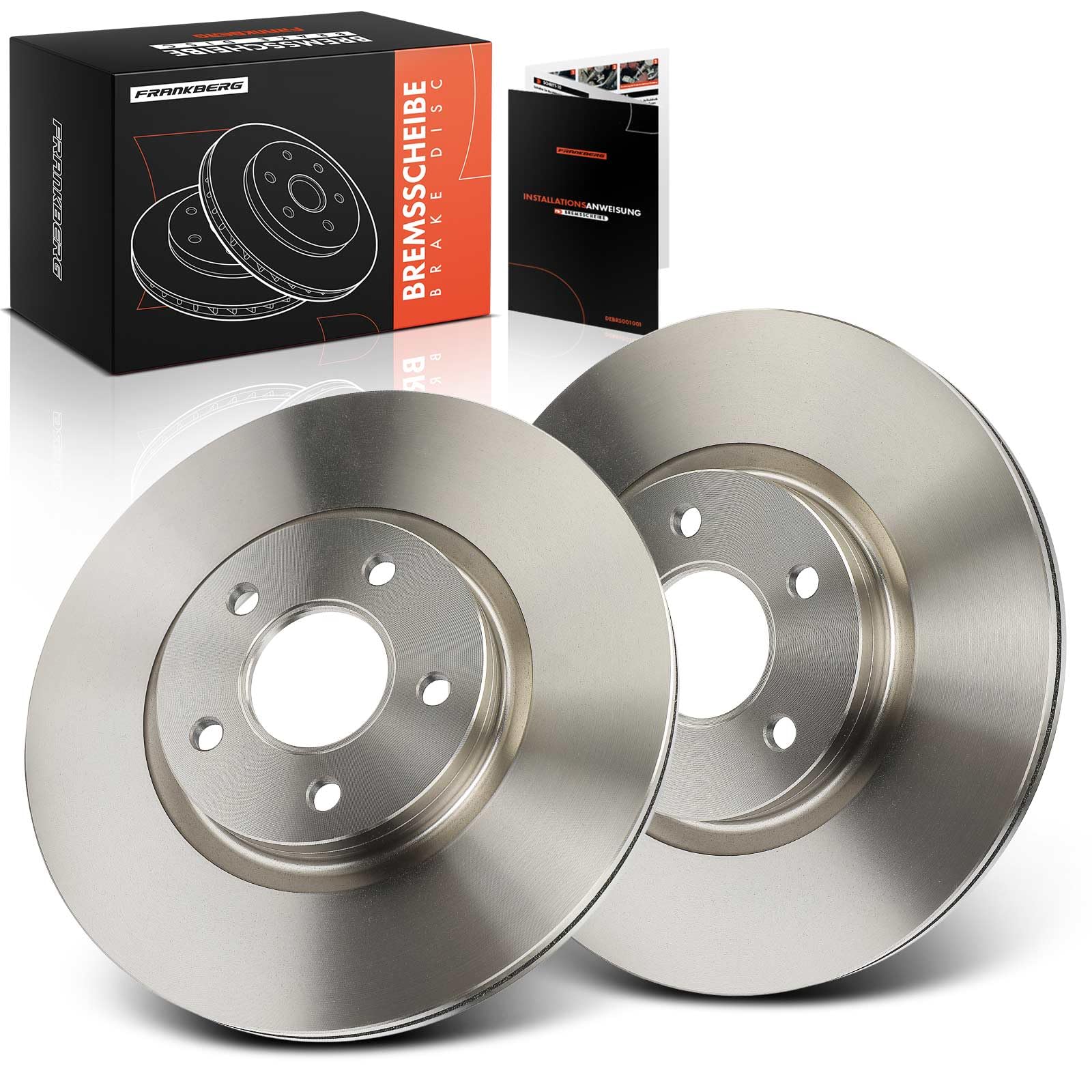 Frankberg Set di dischi freno incl. 2x Dischi Freno Anteriore Ventilato Diametro300mm Compatibile con K.u.g.a II DM2 Focus III Turnier K.u.g.a I Focus C-Max Replace# DV611125DA | Compatibile con: C-Max II DXA/CB7 DXA/CEU, V40 Cross Country 526, Transit Co