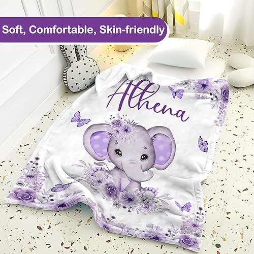 Miniatura 4 de Manta de bebé personalizada para niñas, manta de bebé personalizada con nombre, suave y acogedora manta personalizada con nombre para niños, manta