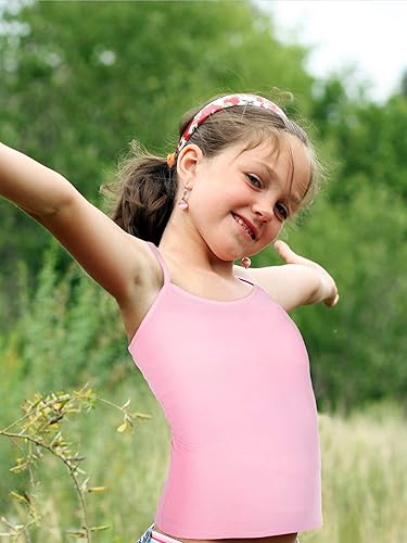 Miniatura 5 de Boao Camisetas sin mangas de baile para niñas, camisetas sin mangas con espalda cruzada, camisetas con tirantes delgados, ropa de baile, camisetas