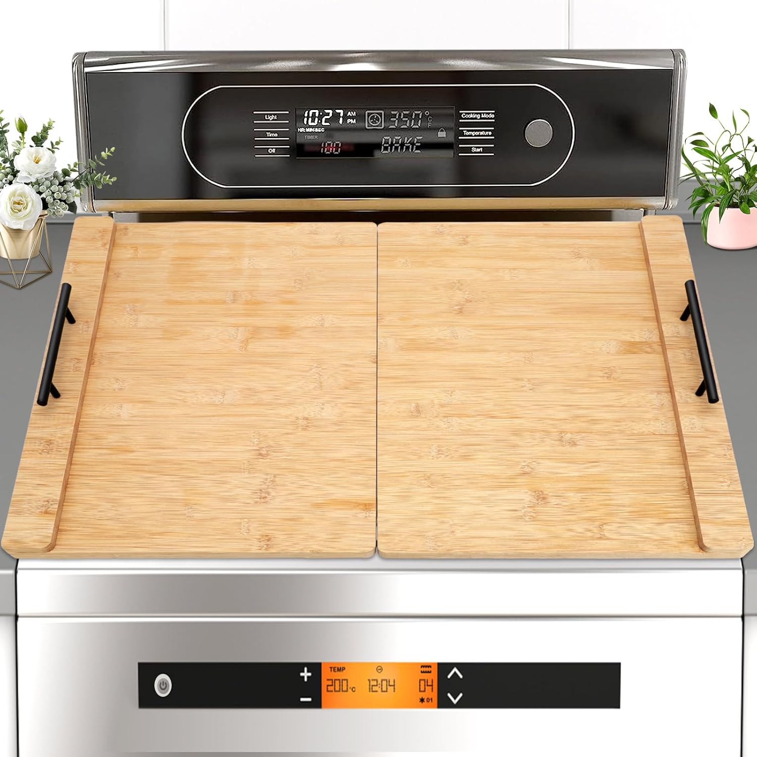 LUPATDY Noodle Board Stove Cover, Wood Stove Top Cover with