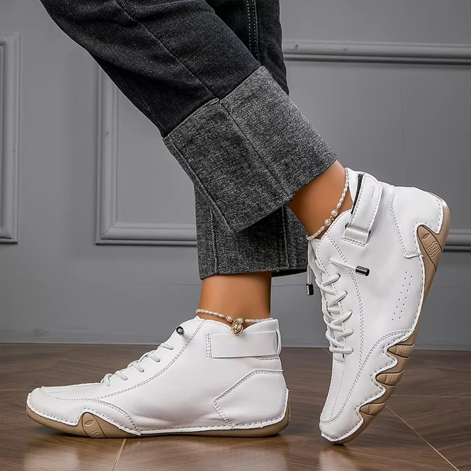 Bottes Hautes Italiennes Faites À la Main Chaussures D'extérieur Unisexes Minimalistes Beck Respirantes Antidérapantes Décontractées Pieds Nus for la Marche la Randonnée la Conduite Bottes Baskets(Lig