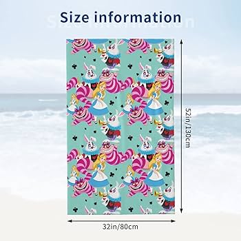 Amazon｜不思議の国のアリス バスタオル 大判 吸水 フェイスタオル 速