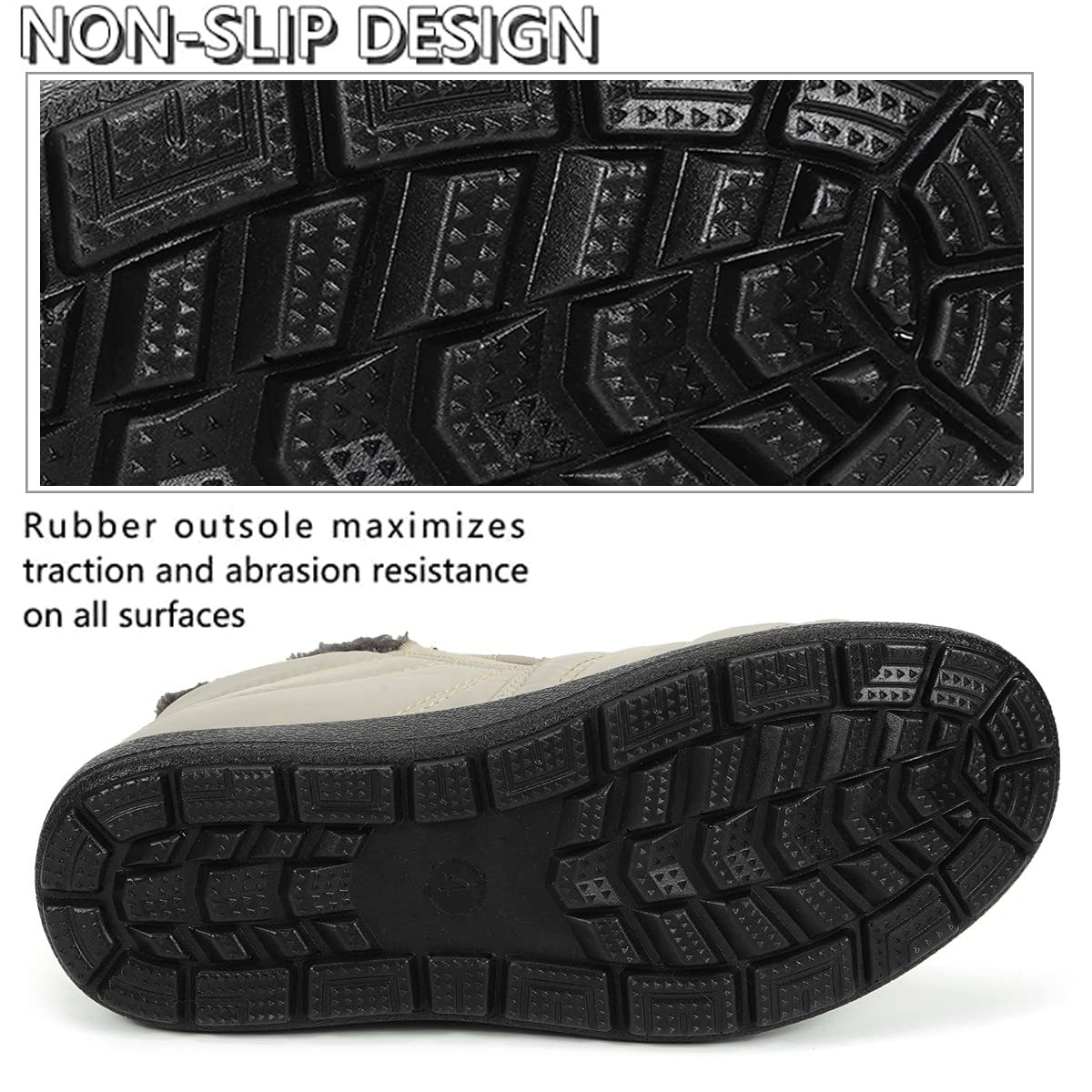 Gaatpot Stivali Donna Stivaletti Invernali Stivali da Neve Caldo Peluche Scarpe Impermeabili 36-43