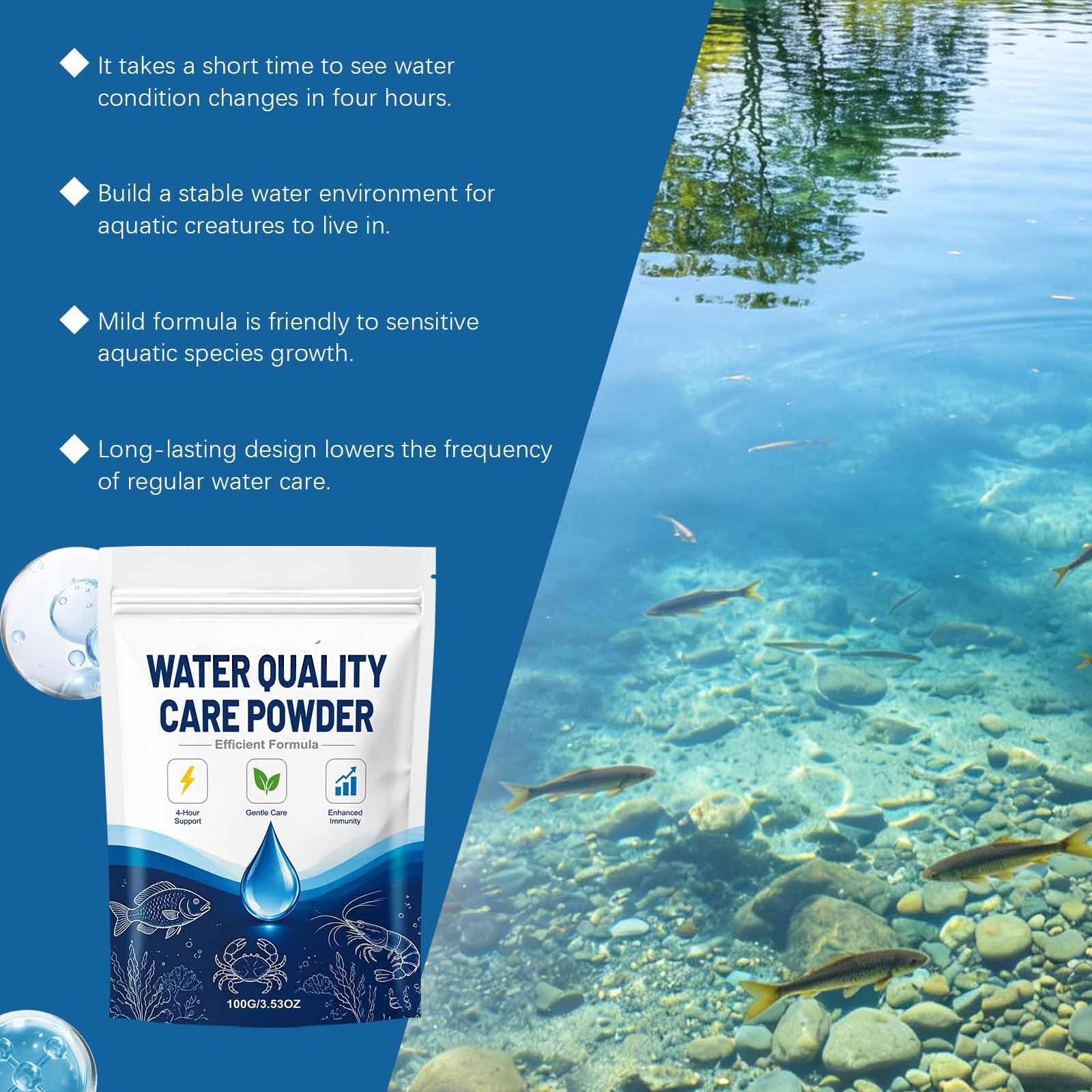 Aqua-Guardian Pro Formula Poudre pour l'entretien de l'eau des aquariums et bassins, agent de traitement de l'eau facile à utiliser, pour une eau claire au quotidien,2PCS