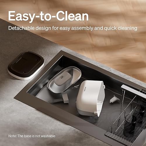 Miniatura 4 de PETLIBRO Fuente de agua para gatos, fuente de agua inalámbrica para mascotas, funciona con pilas, fuentes de agua Dockstream de 2.5L84 onzas para