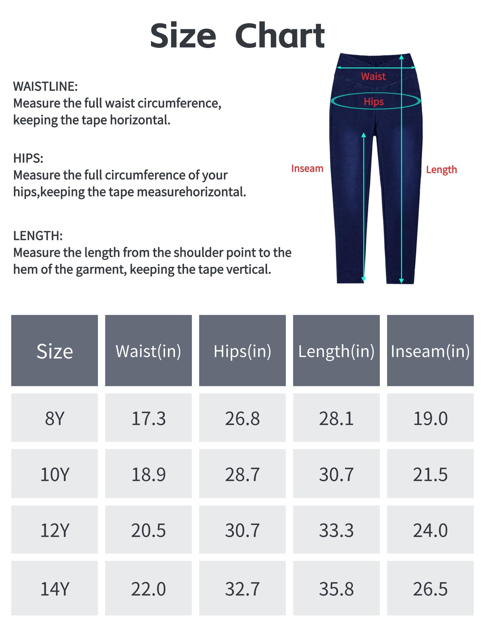 EXARUS Jeggings - Paquete de 3 jeggings ajustados y acampanados, elásticos, de cintura alta, informales, para la escuela, para adolescentes de 8 a 14 años