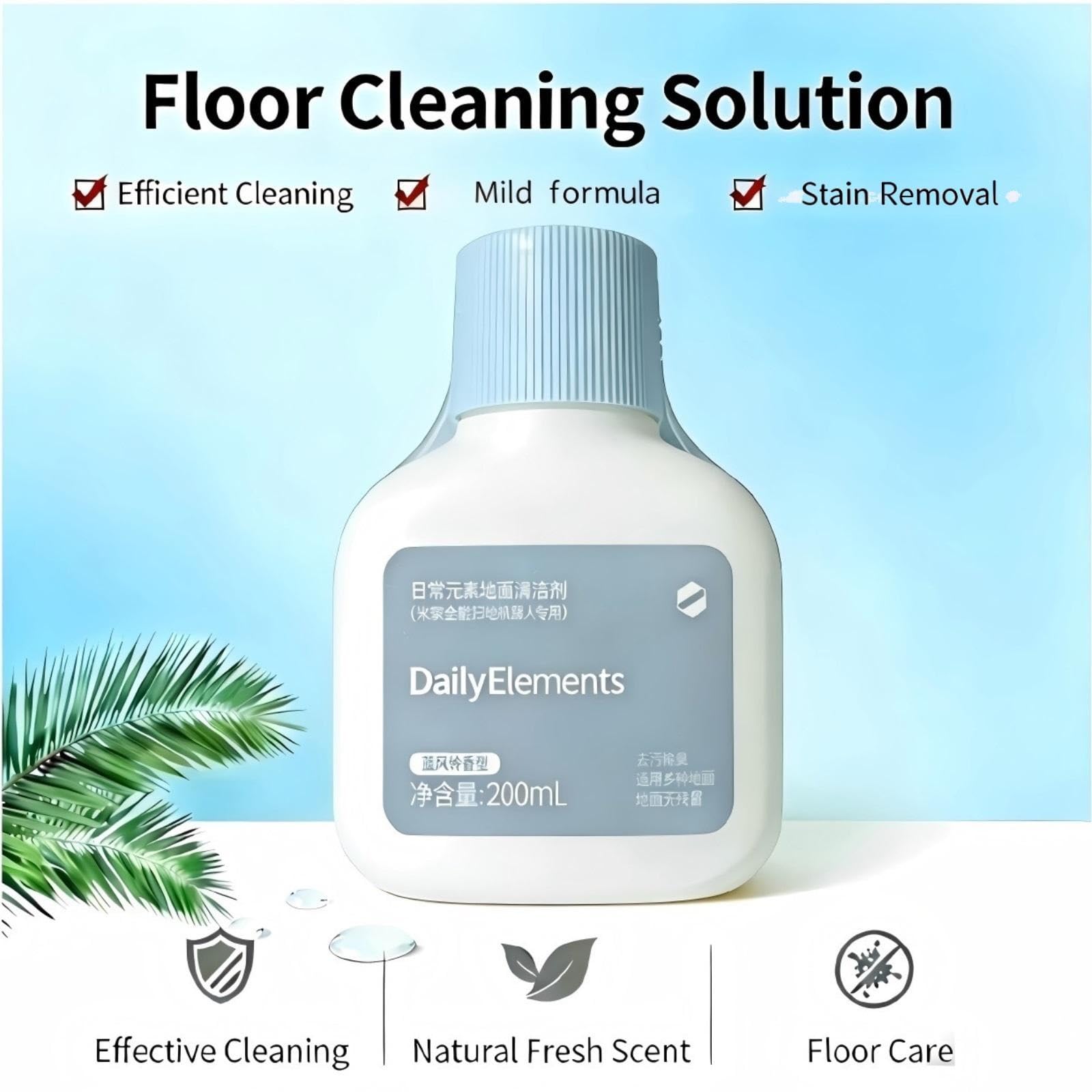 Detergente Per Pavimenti Compatibile Con Xiaomi X10/S10/S20/S40/2S/6 Max | 200 Ml Di Detergente For Pavimenti Specifico For Robot Aspirapolvere. La Sua Formula Delicata Rimuove Macchie E Odori.(4PCS)