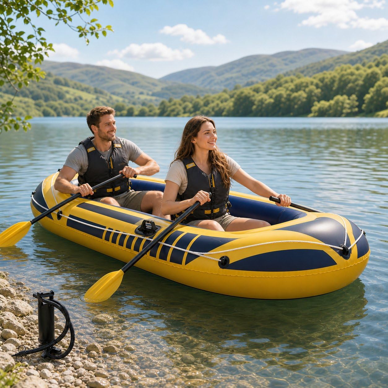 Hinchable Familiar, Inflable PVC para 3, con