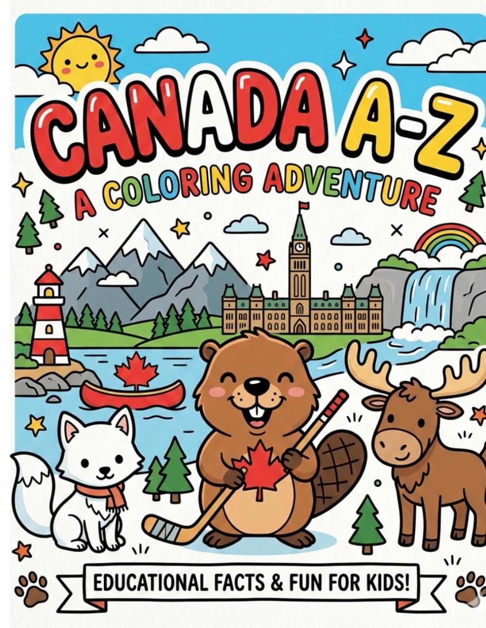 Canada A-Z: My First Coloring Adventure: Subtitle: 26 Cute Animals, Landmarks, and Fun Facts for Little Explorers