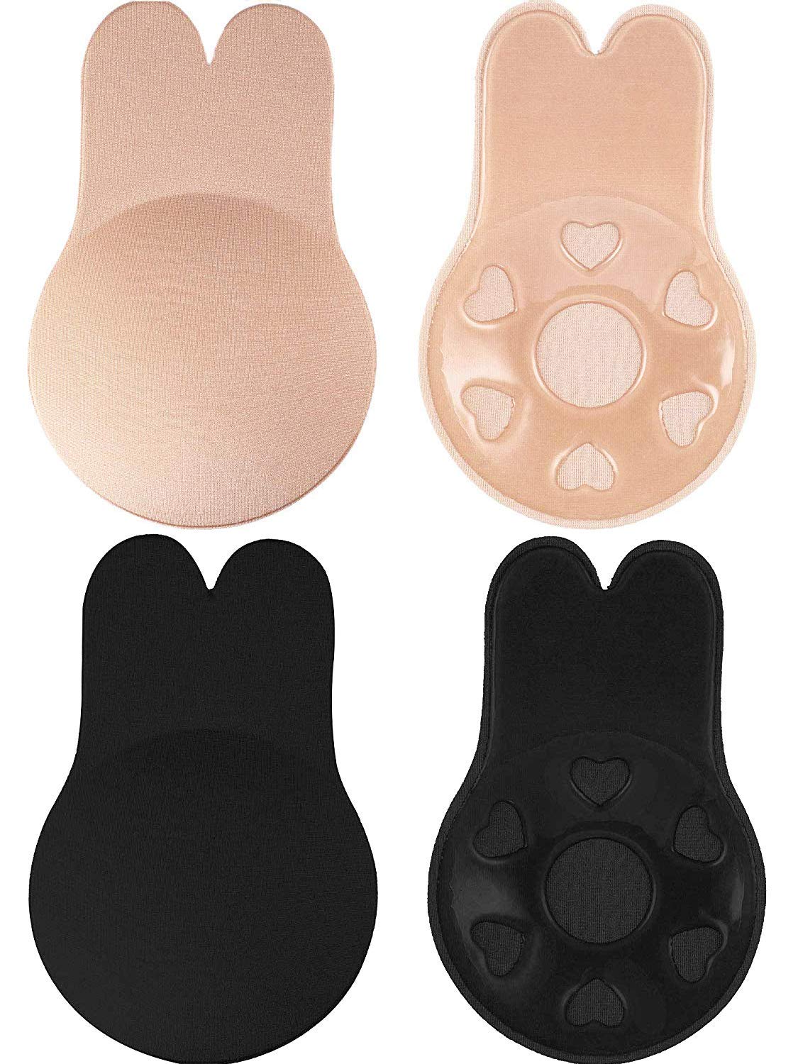 Womens Sticky Bra Lift Up Rabbit Bras Strapless Adhesive Invisible Bra, XX-Large