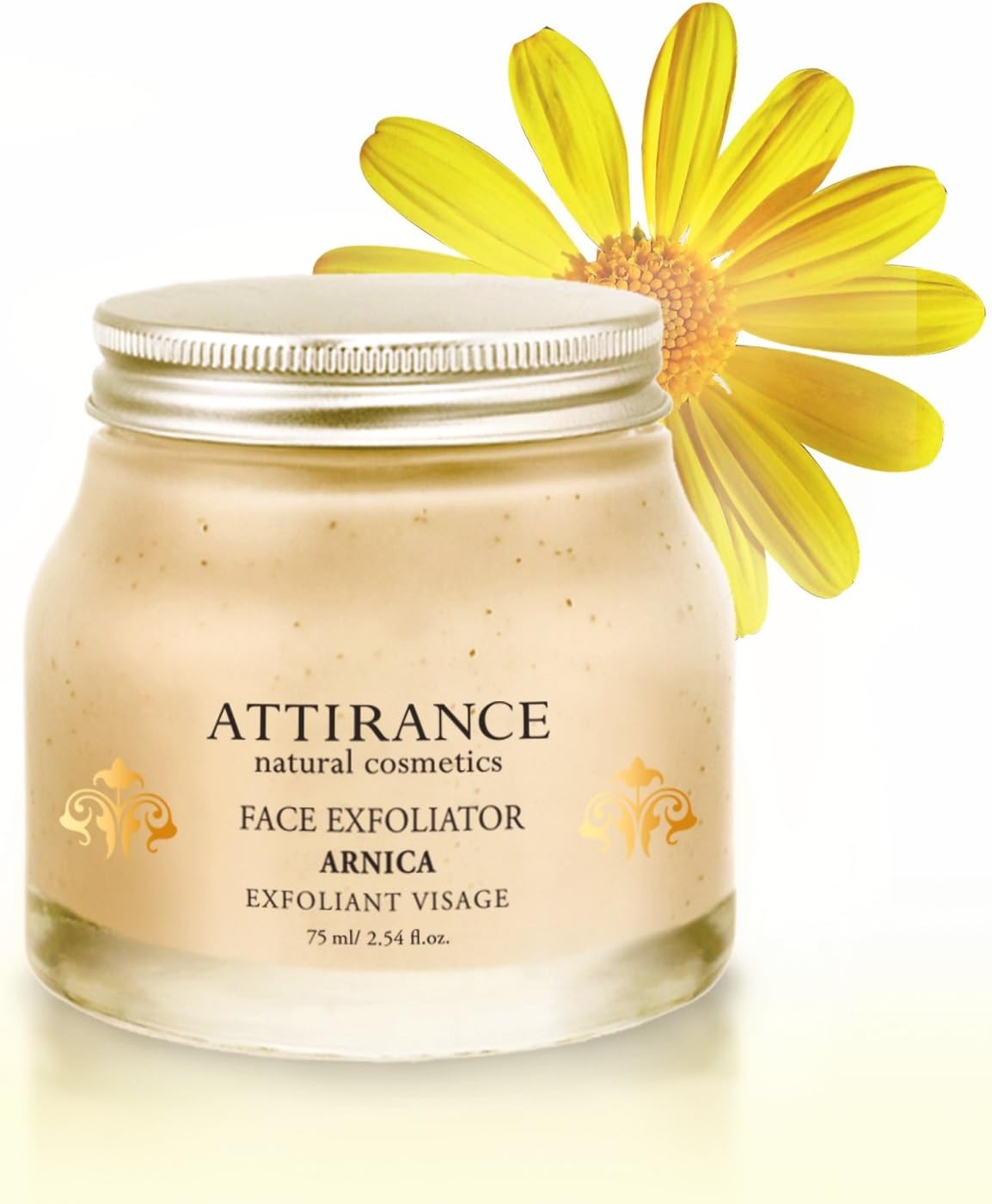 Attirance - Facial Exfoliator - Arnica - 3.4oz - All Natural with Arnica Extract, Grape Seed Extract, Sage Extract & Olive Kernal Powder