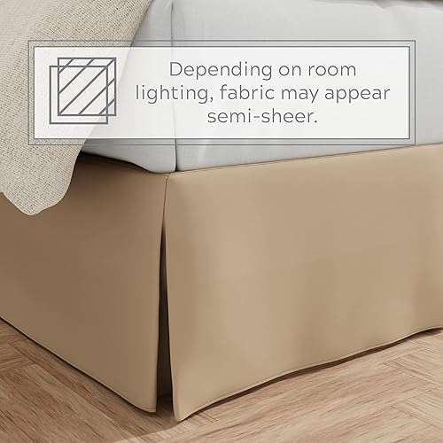 Miniatura 3 de Bed Maker's Never Lift Your Mattress - Falda de cama clásica de 14 pulgadas de longitud, caída plisada y estilo
