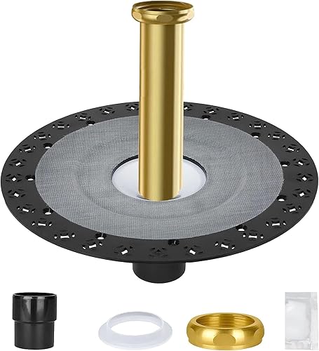 Miniatura 7 de ZASLEME Kit de drenaje de bañera independiente negro para bañera independiente, con 2 tubos traseros de latón y adaptador de plástico de PVC de 1-12