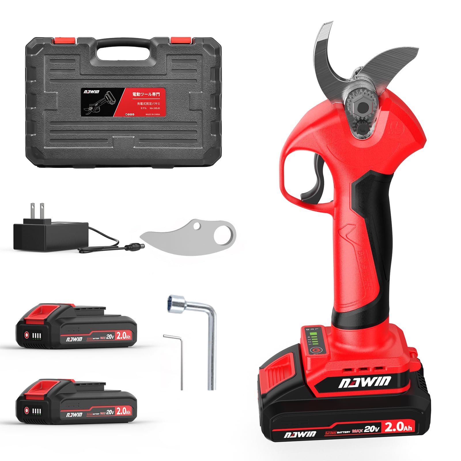 Amazon | ナウィン 20V 電動剪定バサミ 電動ハサミ 電動剪定鋏 2.0ah