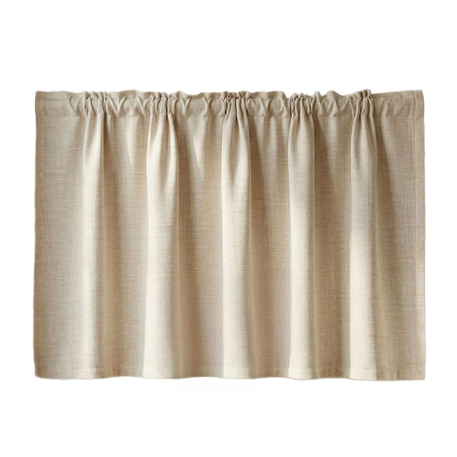 matumou Linen Cafe Curtains, Sheer Short Tier Curtains for Small, Color Semi Blackout Kitchen Curtain Valances for Kitchen Window