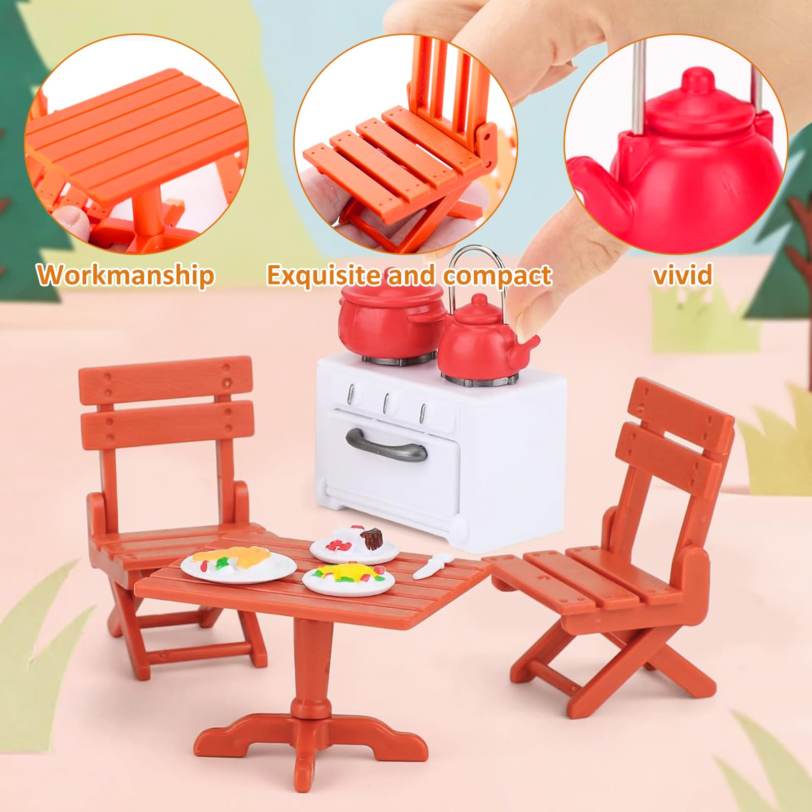 WanderGo Lot De 40 Mini Boissons Alimentaires Miniatures En Résine Mélangée - Accessoires De Cuisine à L'échelle 1:12 - Jouets Pour Maison De Poupée, Adolescente, Fille, Adulte, Pain