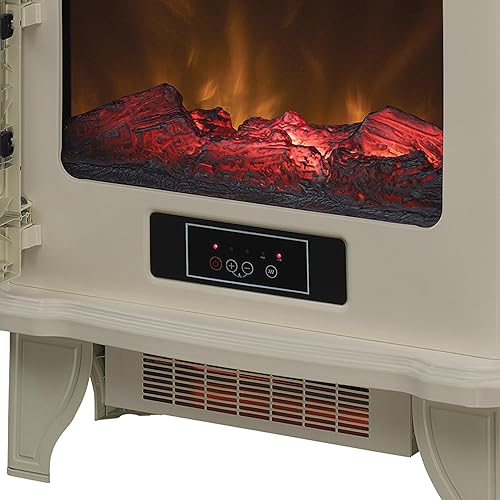Miniatura 6 de duraflame Calentador eléctrico infrarrojo de la estufa de la chimenea del cuarzo, crema