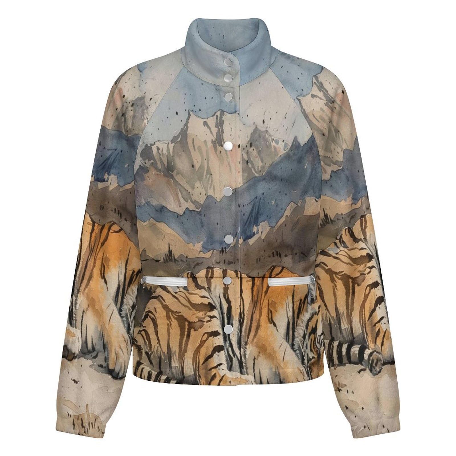 OFFSUM Veste Polaire Pour Femme - Grand Tigre Des Montagnes Gilet D'Extérieur Doux, Chaud Et Décontracté Pour L'Automne Et L'Hiver, Disponible En Grandes Tailles.