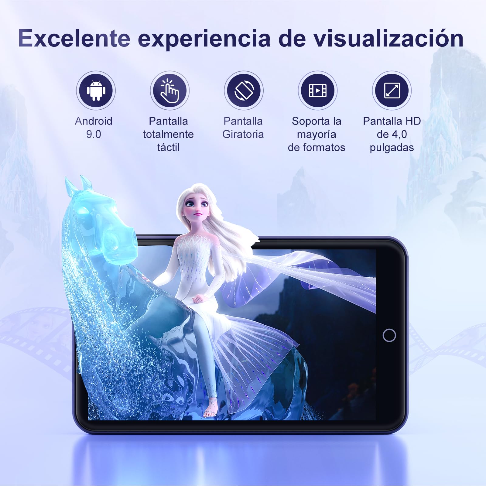 Reproductor MP3 de 80 GB con WiFi Bluetooth, Pantalla táctil IPS de 4 Pulgadas, Reproductor de música para niños, Reproductor MP4 Android con Spotify, Audible, Amazon Music, Deezer