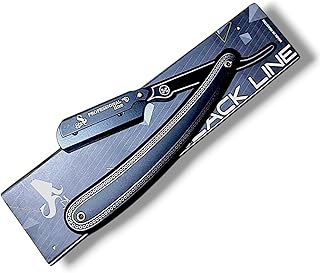 Professional Line Stainless steel Blade Barber Shaving Razor for Men, Double Edge Safety Razor, Best Gift For Men (Black)