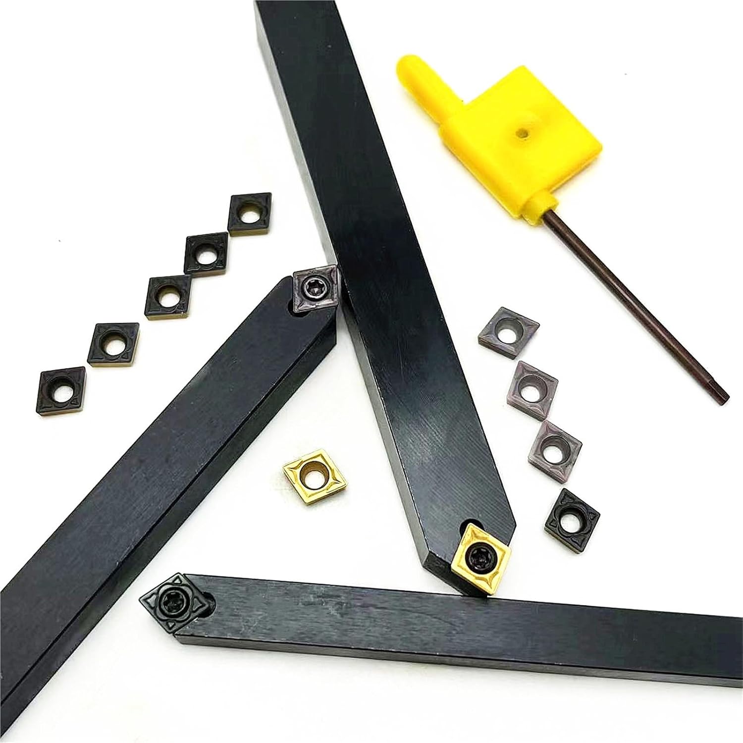 1pcs SCMCN0808H06 SCMCN1010H06 SCMCN1212H06-80 Indexable Lathe Turning Tool Holder External Turning Tool Holder With 10pcs CCMT060204 Carbide Inserts Lathe Cutting Tools(CCMT060204 UE6020,SCMCN1212H06