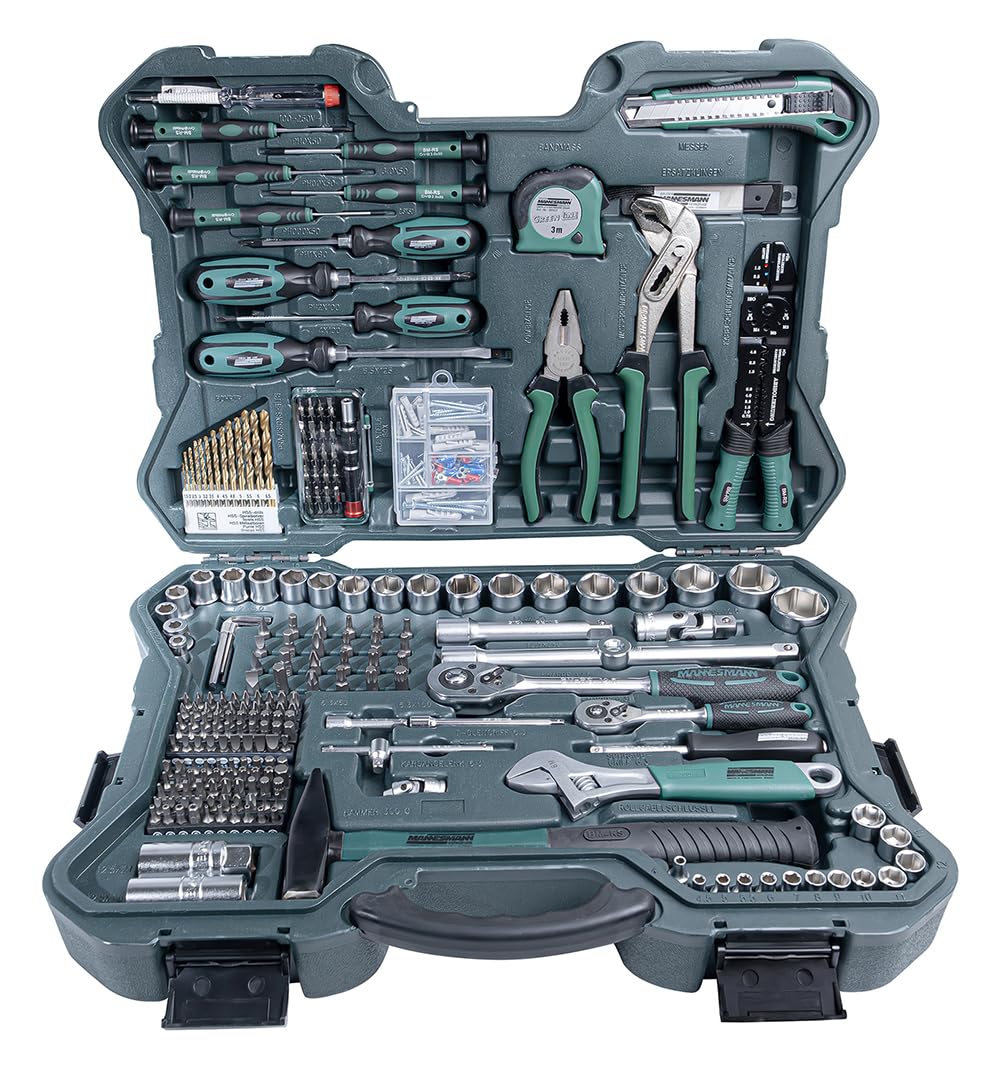 Mannesmann - M29088 – Set chiavi a tubo e attrezzi, 303 pz.