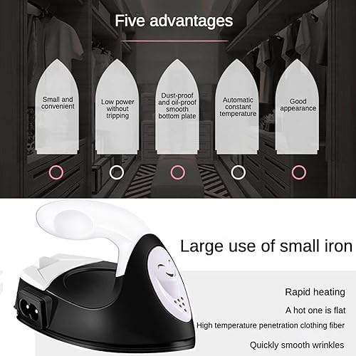 Miniatura 6 de AREMOD Mini prensa de calor de hierro pequeño, cuentas de hierro, práctica máquina de transferencia de prensa de calor para planchar en parches,